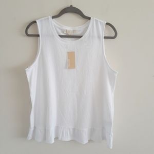 NWT Michael Kors Basics Peplum Tank